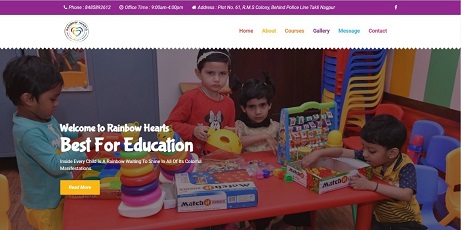 Rainbow Hearts Preschool website